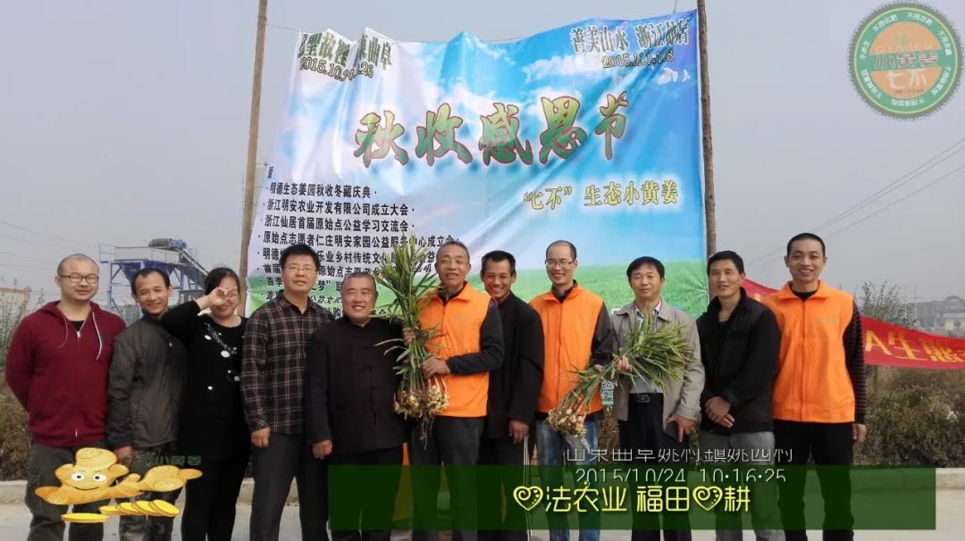 2020年七不小黄姜秋收感恩节邀请函 11月8日-15日 心法农业 福田心耕 欢喜农耕 心悦自然（浙江仙居仁庄村）