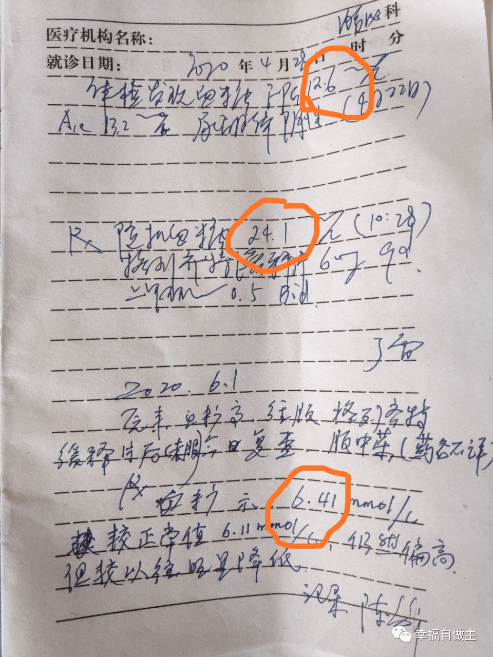 原始点调理糖尿病案例
