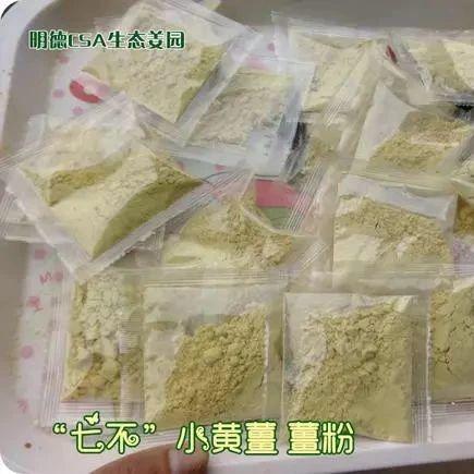 团购特级袋泡七不小黄姜薑粉60包盒装。每包5克一级品小袋泡-七不姜 生姜养生网-明德CSA生态姜园&明安农业